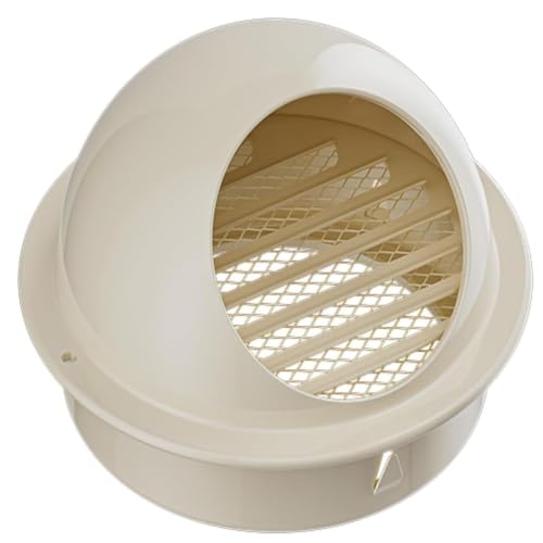 Grille d'aération extérieur rond en acier inoxydable durable beige - 2