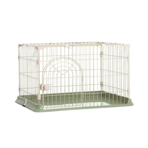 Andula猫 ケージ キャットケージ 1/2/3段 猫ゲージ ワイド扉 多頭飼い 脱走防止 留守番 保護 脱走防止 多頭飼い 多頭 スチール ペットケージ (グリーン,1階75x50x44cm)
