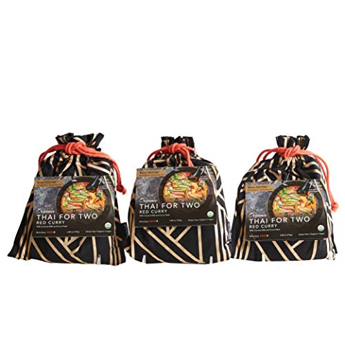 Thai for Two Cooking Kit by Verve CULTURE | USDA-Organic Red Curry Cooking Kit | Authentic Thai Cuisine | Unique Cooking Gift Set | Vegan, Gluten-Free | Made in Thailand | Pack of 3