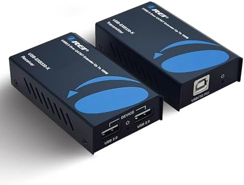 OREI USB 2.0 Over Ethernet Cat5e/6 Extender LAN Upto 330 Feet - Extends 2 Ports USB-A Signal Over LAN Ethernet - Power Over Cable for Long Distance Extension Supports All Operating System : Electronics