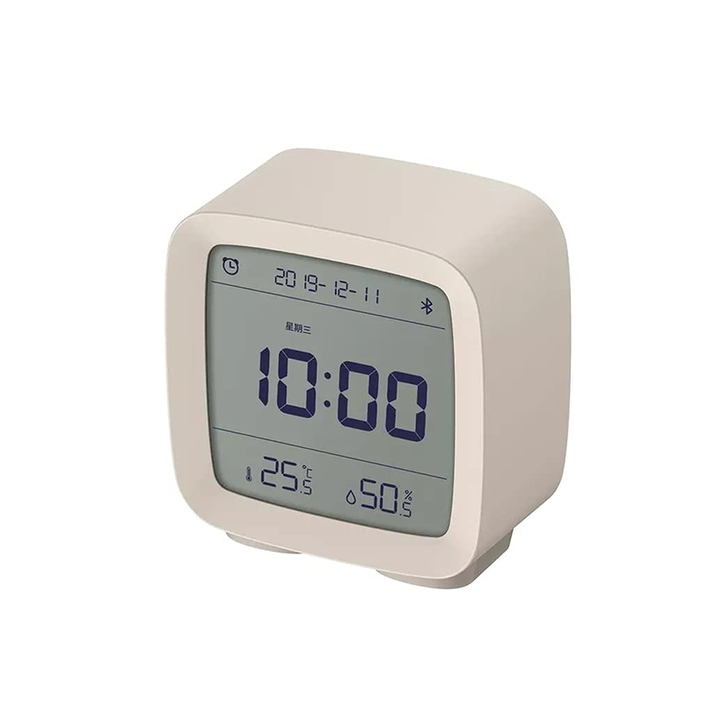 Hrwly Wit Alarm Clock Temperature Humidity Display Lcd Screen Adjustable Nightlight H Smart Home(Wit)