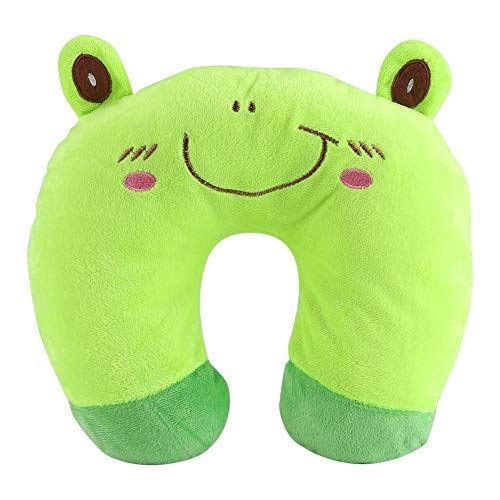 U Oreiller Voyage-Voyage Cou PP Oreiller en Coton Doux en U en Forme De Voiture Repose-Tête Coussin Animal Jouet (4 Optinal) (Taille : Frog) Cover
