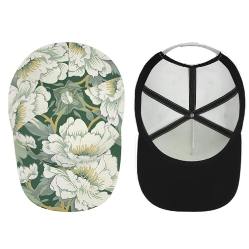Gorra ajustable estilo Chinoiserie azul miniatura 3