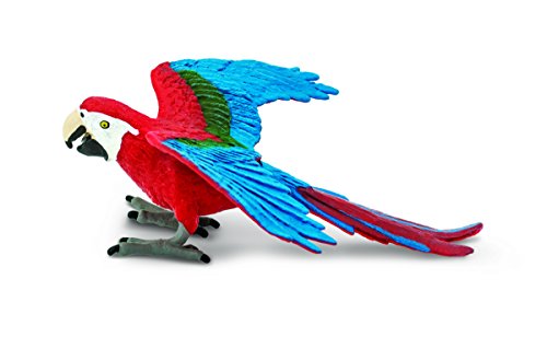 Safari Ltd Wings of the World – Green-Winged Macaw – Realistic Hand Painted Toy Figurine Model – Quality Construction from Safe and BPA Free Materials – For Ages 3 and Up