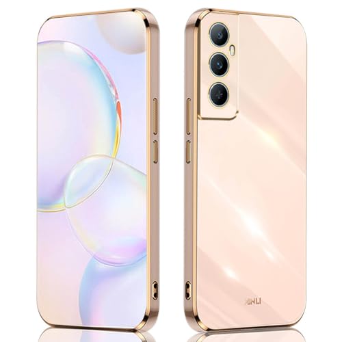 SEAHAI Cover Per Realme C33 In Silicone TPU Glitterato - Custodia Sottile Antiurto, Design Phnom Penh, Rosa - 4