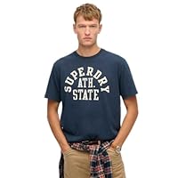 Superdry Athletic Ess Tee T-Shirt, Nautical Navy, XXL