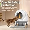 Coziley G1 Self Cleaning Litter Box for Multiple Cats, Automatic Cat Litter Box, Self-Cleaning Robot with Smart APP Control and Health Monitoring, Includes 2 Roll Trash Bag and Litter Mat White