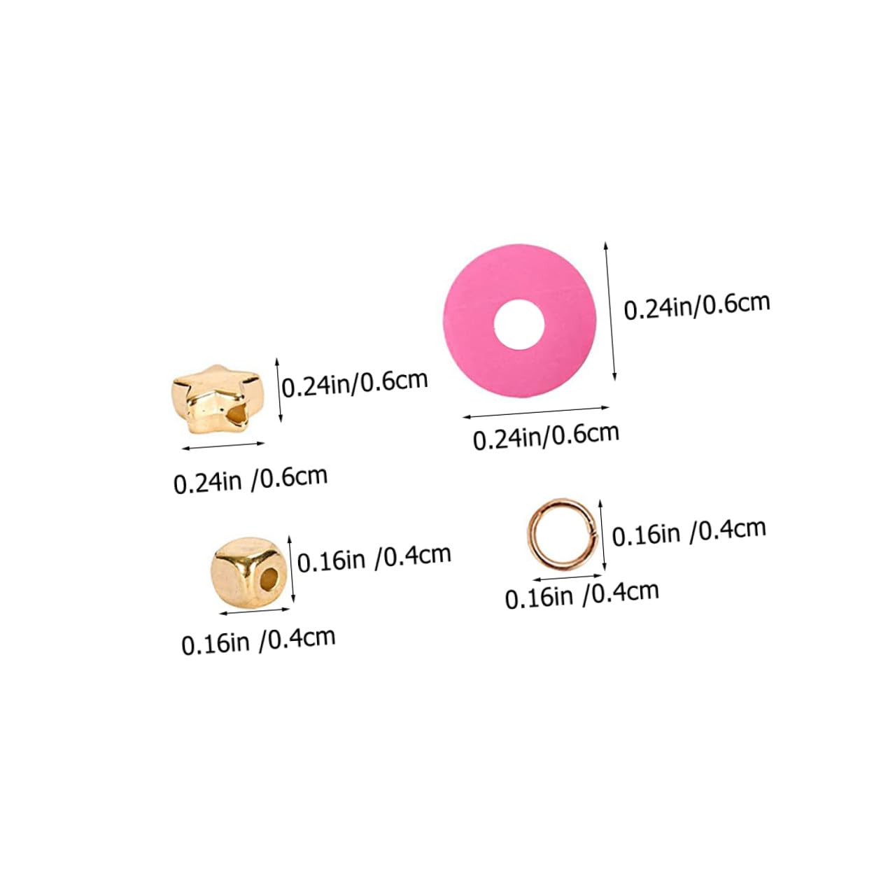 SHINEOFI Kit Perline di Argilla Polimerica Colorate per Creazione Gioielli Set Scatola di Conservazione Perline Piatte e Grandi per Braccialetti Fai da Te