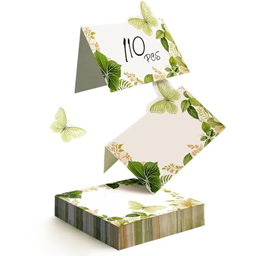 110 PCS Tent Cards, Small Place Cards with Elegant Floral...