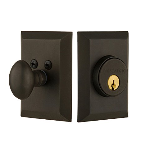 Image of Nostalgic Warehouse New York Plate Single Cylinder Deadbolt Lock