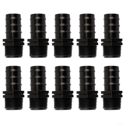Lot de 10 raccords de tuyau filetés externes de 3/4 à 25 mm pour irrigation de jardin et industrielle