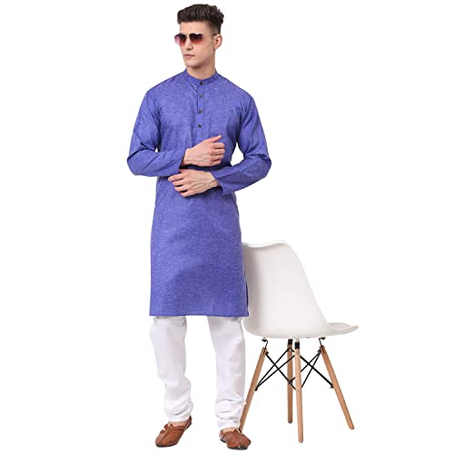 Image of Jompers Men's Cotton Ethnic Solid Kurta.