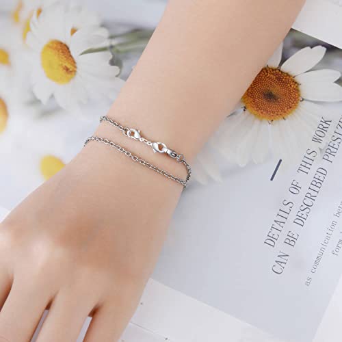 Jiacharmed Bracelet Extenders Silver Necklace Extenders For Necklaces Chokers Bracelets Anklets Bracelet Connector Silver Color 4Pcs Chain Extenders For Necklaces And Bracelets #TOP2