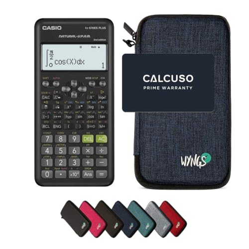 Casio fx-570ES Plus 2nd Edition inkl. WYNGS Schutztasche Blau - Wissenschaftlicher Taschenrechner - Basic Set Casio fx-570ES Plus 2nd Edition inkl. WYNGS Schutztasche Blau - Wissenschaftlicher Taschenrechner - Basic Set