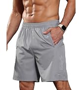 SUPIVO Men's Athletic Running Shorts Quick Dry 7" Lightweight Workout Shorts Training Sports Gym ...
