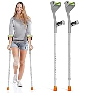 ELorgzem Krücke,Ein Paar Zusammenklappbare Gehstütze Krücke, Ergonomische Griffe Für Krücken, Gee...