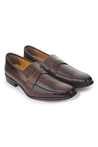 Image of LIBERTYZENO Mens Hornback Print Genuine Leather Lace Up Oxford Dress Shoes
