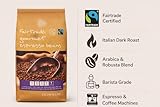 Fairtrade Italian Coffee Beans 1kg – Barista Grade 5 Strong Dark Roast Arabica & Robusta Blend, Freshly Roasted Espresso Beans for Coffee Machines, Premium Fair Trade Barista Quality Grade 1kg - Image 2