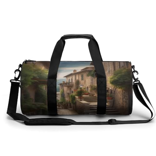 Sac de gym imprimé toscane élégant et cylindrique inspiration Italie