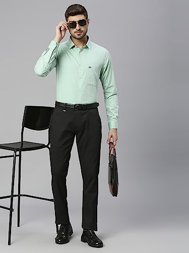 Image of Thomas Scott Men's Cotton Slim Fit 100% Formal Shirt with Spread Collar and Full Sleeves