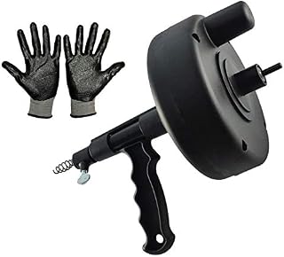 SDY Power Drum Auger 30-FT with drill adopter, Plumbing Snake, Drain Auger, Pipe