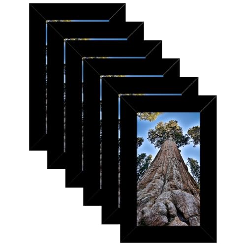3x5 Picture Frame Black Photo Frames Display for Tabletop, Set of 6