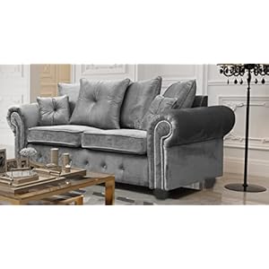 HHI Dark Grey Fabric sofas 3 seater and 2 seater sofa sets For Living Room (3 seater sofa)