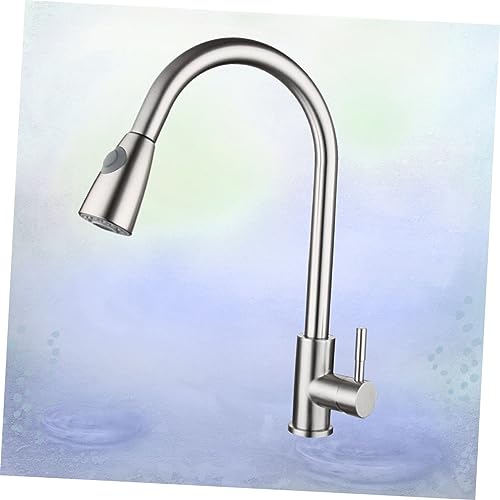 Grifo de cascada para cocina contra salpicaduras con acero inoxidable extensible 4
