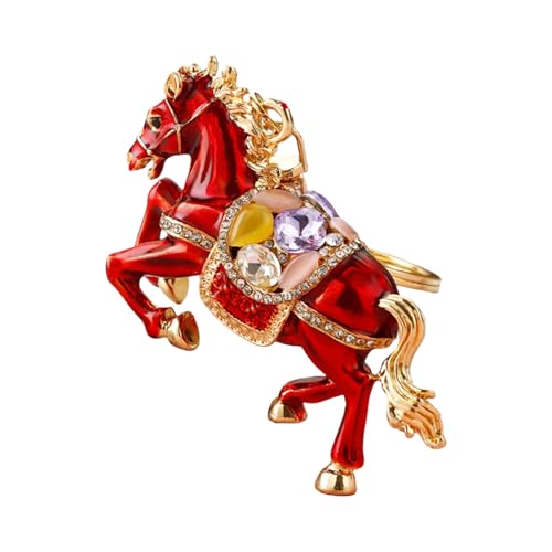 Multi Use 2026 Horse Charm Keyring Double Sided Pendant Keychain for Keys Purse Travel Gear Wear Resistant Multifunctional Holde