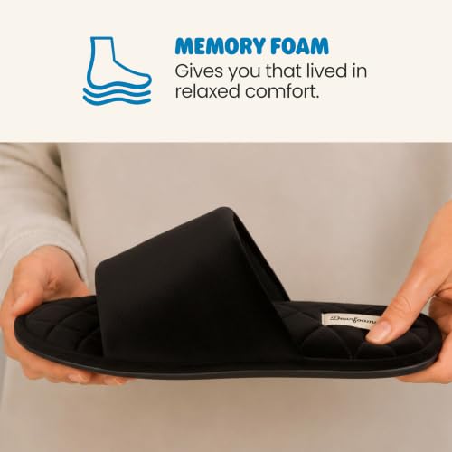Image of Dearfoams womens Slipper Memory Foam Summer House Shoe Beatrice Terry Slide