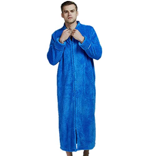 Pijamas de lana coral cálidos para invierno y batas de baño largas talla grande