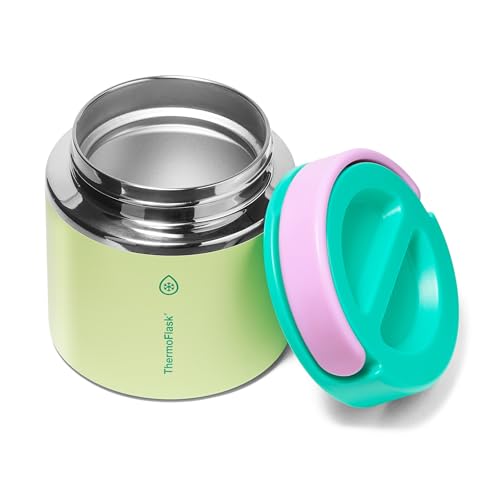 Image of ThermoFlask Insulated Food Jar with Leakproof Lid (20 oz, Garden Party) - Stainless Steel Food Containers for Hot & Cold Meals, Lunch, Soup & Snacks