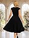 DRESSTELLS Cocktailkleid Damen Schwarz Festliche Kleider 1950er Knielang Rockabilly Hochzeitkleid Vintage Swing Festlich Elegante Abendkleid Kurz Black L