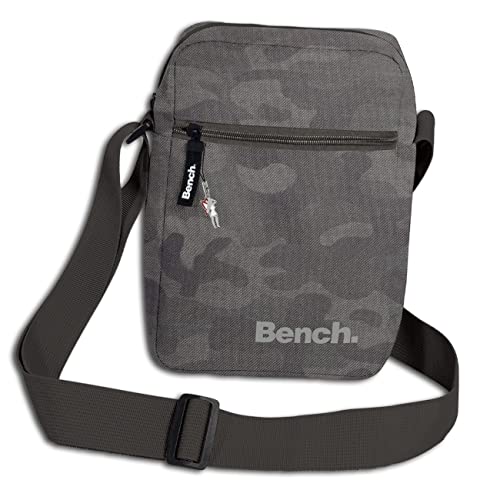 Bench Tasche Camouflage Umhängetasche grau Tarnmuster 23x17x8 OTI301J Polyester Schultertasche Cover