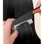 Dandruff Comb Fine Tooth Scalp Detox Comb Lice for Women, Men & Kids Stainless Steel Scalp Detoxing, Sweep & Massage Hair Brush Tool for Hair Care (Brown+Red) - Image 3