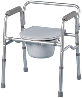 Homecraft Folding Commode Chair and Toilet Surround, Lightweight and Portable, Toilet Chair, and Support For Elderly and Disabled