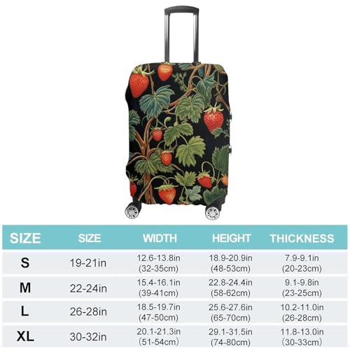 Strawberry Pattern Luggage Cover, Washable Elastic Suitcase Cover Protector Fit 18-32 Inch Luggage2