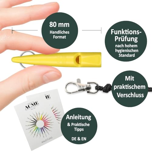 ACME hondenfluitje nr. 210.5 met fluitband | Origineel uit Engeland | Ideaal voor hondentraining | ABS-materiaal van voedingskwaliteit | Gestandaardiseerde frequentie | Luid en verreikend - Afbeelding 3
