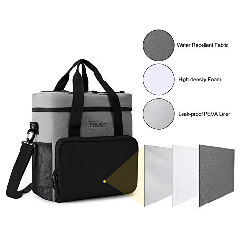 Image of TOURIT Small Soft Cooler Bag Insulated, 24 /35 /46-Can Lunch Cooler Bag, Ice Chest, 14.6 /24 /32L Leakproof & Portable Coolers for Picnic, Beach, Camping, Work, Travel, Trip