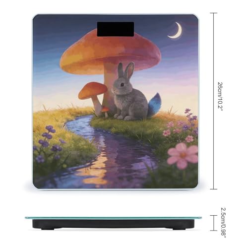 Báscula digital para baño con pantalla LCD grande miniatura 2