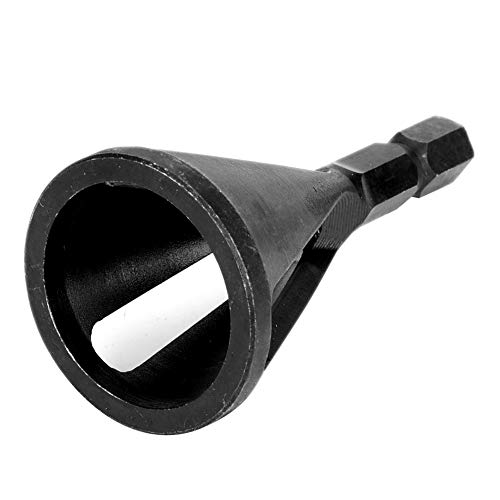 HWGING Herramienta de Desbarbado de Acero Inoxidable Negro 8 * 4 * 3, Herramienta de Reparación de Rebabas, Dispositivo de Chaflán Externo, de Desbarbado de Pernos