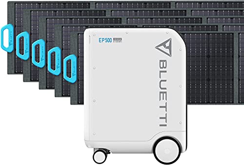 BLUETTI Générateur solaire EP500 avec 5 panneaux solaires PV200 200...