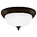Westinghouse Lighting 64291 13-Inch Two-Light Flush Mount Fixture, Oil Rubbed Bronze with Frosted White Alabaster Globe