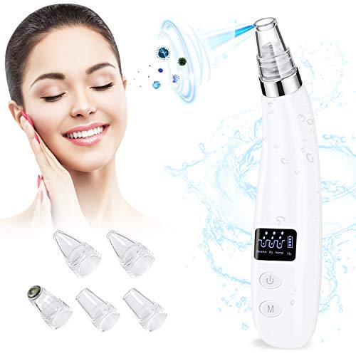 Trimnpy Blackhead Detector Remover Rechargeable Vacuum Pore Cleaner Electronic Acne Cleanser Comedone Acne Extraction Tool with 4 Adjustable Suction Modes LED Display for Women & Men
