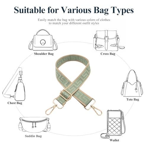 Image of Long Keeper Purse Strap Wide 3.8cm Shoulder Strap Crossbody Bag Strap Replacement Adjustable Guitar Straps for Women Handbags