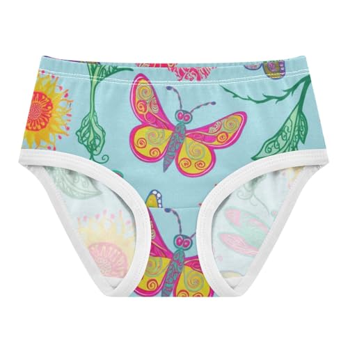 Cute Vintage Butterflies Blue Girls Underwear Toddlers 2t Cotton Cute Panties Girl Cartoon Briefs Undies Kids