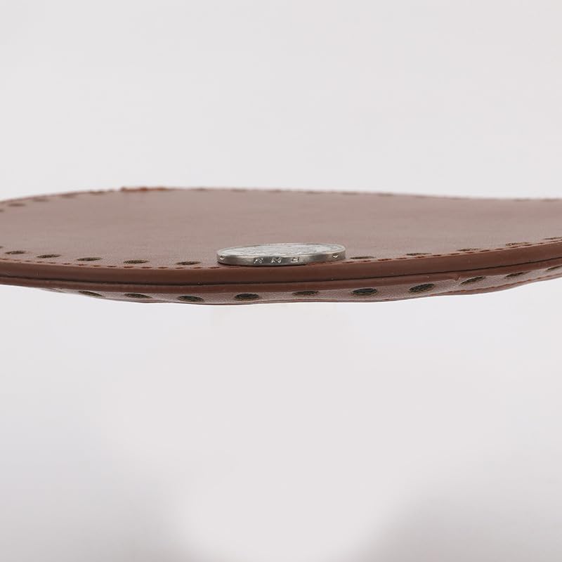 Podstawa torby 6 szt. 18 cm okrągły czerwony materiał pokryty torebką zestaw do robienia, skórzane podstawy, szydełkowe dna toreb DIY, ręcznie tkane akcesoria do projektów kreatywnych(Black Red Wool,6