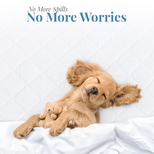 Acrali Home Quilted Waterproof Mattress Protector Double Bed, 4-Layer Super Absorbent Design, Non-Slip Extra Deep Fitted Skirt, Machine Washable, Antiallergic & Breathable Hotel Quality Bed Covers - 7