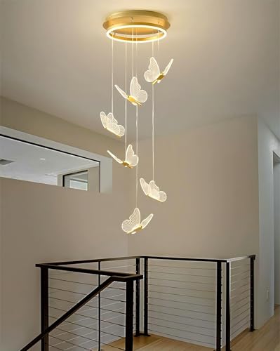 Lustre LED papillon réglable suspension idéale pour grand salon