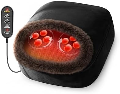 Snailax 2-in-1 Shiatsu Foot and Back Massager with Heat - Kneading Foot Warmer, Electric Feet Massage, Massagers for Back,Leg,Gifts for Women,Men
